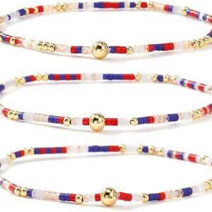 Handmade Colorful Stretch Bracelets with Gold Touch - Perfect Friendship Gift